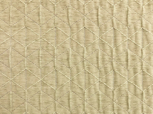 Designer Taupe Geometric Matelasse Chenille Upholstery Fabric