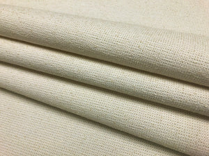 Designer Water & Stain Resistant Woven Linen Viscose MCM Mid Century Modern Tweed Cream Beige Upholstery Fabric