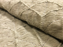 Load image into Gallery viewer, Designer Taupe Geometric Matelasse Chenille Upholstery Fabric