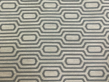 Load image into Gallery viewer, Designer Water &amp; Stain Resistant Grey Geometric Trellis Upholstery Fabric