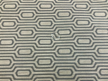 Load image into Gallery viewer, Designer Water &amp; Stain Resistant Grey Geometric Trellis Upholstery Fabric