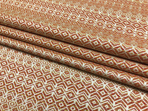 Designer Cotton Orange Beige Yellow Tribal Geometric Ombre Upholstery Drapery Fabric