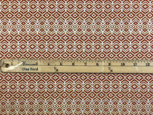 Designer Cotton Orange Beige Yellow Tribal Geometric Ombre Upholstery Drapery Fabric