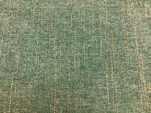 Load image into Gallery viewer, 1 3/4 Yd Designer Teal Blue Grey Chenille Tweed Upholstery Fabric