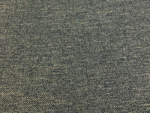 1 1/3 Yd Designer Denim Blue White Tweed MCM Mid Century Modern Upholstery Fabric