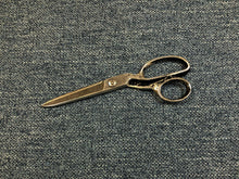 Load image into Gallery viewer, 1 1/3 Yd Designer Denim Blue White Tweed MCM Mid Century Modern Upholstery Fabric