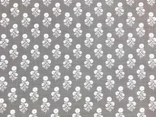 Load image into Gallery viewer, 34" x 49" Designer Water &amp; Stain Resistant Indoor Outdoor Grey White Floral Upholstery Drapery Fabric