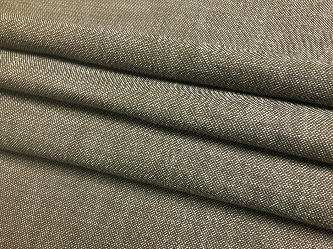 Designer Water & Stain Resistant MCM Mid Century Modern Taupe Brown Woven Tweed Upholstery Fabric