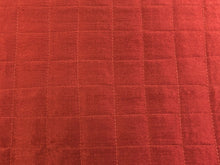 Load image into Gallery viewer, Designer Rose Red Silk Geometric Matelasse Upholstery Fabric
