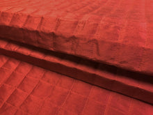 Load image into Gallery viewer, Designer Rose Red Silk Geometric Matelasse Upholstery Fabric