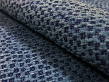 Load image into Gallery viewer, Designer Water &amp; Stain Resistant Denim Blue Small Scale Animal Pattern Chenille Upholstery Fabric