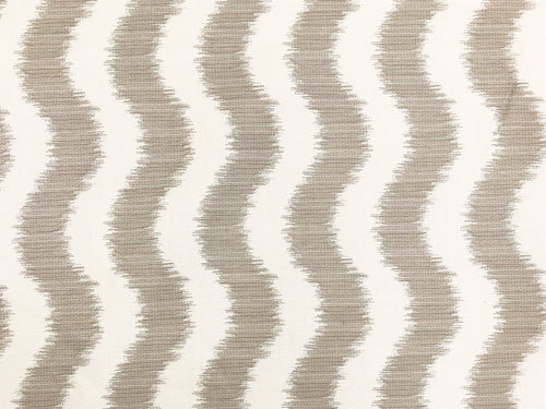 Designer Water & Stain Resistant Indoor Outdoor Beige Taupe Abstract Upholstery Drapery Fabric