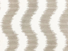 Load image into Gallery viewer, Designer Water &amp; Stain Resistant Indoor Outdoor Beige Taupe Abstract Upholstery Drapery Fabric