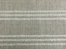 Load image into Gallery viewer, Designer Water &amp; Stain Resistant Indoor Outdoor Beige Cream Nautical Stripe Upholstery Drapery Fabric