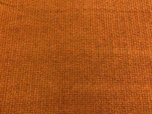 1.5 Yd Designer Cotton Linen Viscose Terracotta Woven Boucle MCM Mid Century Modern Upholstery Fabric