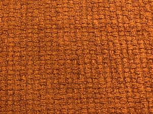 1.5 Yd Designer Cotton Linen Viscose Terracotta Woven Boucle MCM Mid Century Modern Upholstery Fabric