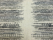 Load image into Gallery viewer, 1.25 Yd Designer Water &amp; Stain Resistant Woven Grey Black Cream Taupe Ethnic Tribal Upholstery Fabric