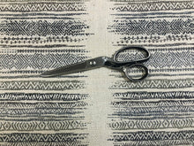 Load image into Gallery viewer, 1.25 Yd Designer Water &amp; Stain Resistant Woven Grey Black Cream Taupe Ethnic Tribal Upholstery Fabric
