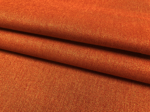 Designer Water & Stain Resistant MCM Mid Century Modern Woven Burnt Orange Tweed Upholstery Fabric