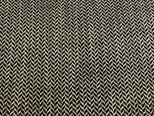Load image into Gallery viewer, 1 1/4 Yd Designer Linen Viscose MCM Mid Century Modern Cream Black Geometric Herringbone Tweed Upholstery Fabric
