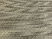 Load image into Gallery viewer, Designer Water &amp; Stain Resistant MCM Mid Century Modern Geometric Herringbone Grey Cream Upholstery Fabric