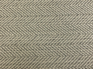 Designer Water & Stain Resistant MCM Mid Century Modern Geometric Herringbone Grey Cream Upholstery Fabric