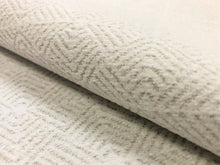 Load image into Gallery viewer, 1.7 Yds Designer Water &amp; Stain Resistant Cream Geometric MCM Chenille Upholstery Fabric