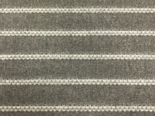 Load image into Gallery viewer, Designer Water &amp; Stain Resistant Grey Nautical Stripe Upholstery Fabric