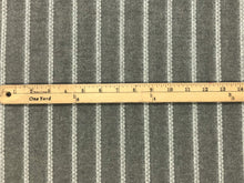 Load image into Gallery viewer, Designer Water &amp; Stain Resistant Grey Nautical Stripe Upholstery Fabric