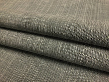 Load image into Gallery viewer, Designer Water &amp; Stain Resistant MCM Mid Century Modern Woven Charcoal Grey Off White Upholstery Fabric