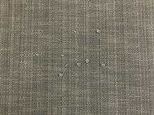 Load image into Gallery viewer, Designer Water &amp; Stain Resistant MCM Mid Century Modern Woven Charcoal Grey Off White Upholstery Fabric
