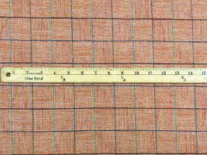 Osbourne & Little F7200-07 Calli Orange Check Linen Viscose Upholstery Drapery Fabric