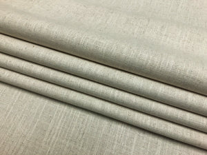 Designer Water & Stain Resistant Beige Natural Linen Upholstery Backed Fabric