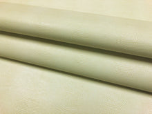 Load image into Gallery viewer, 1.25 Yd Designer Beige Cream Reptile Snake Skin Faux Leather Upholstery Vinyl
