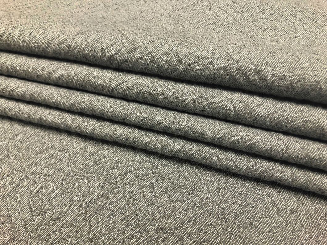 Designer Water & Stain Resistant Grey Greek Key Geometric Matelasse Upholstery Fabric