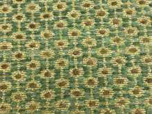 Load image into Gallery viewer, Designer Seafoam Green Olive Beige Small Scale Dot Chenille Upholstery Fabric