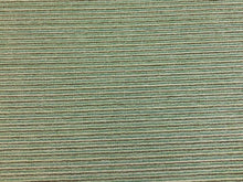 Load image into Gallery viewer, Designer Water &amp; Stain Resistant Seafoam Aqua Green Brown Stripe Upholstery Drapery Fabric