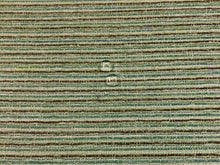 Load image into Gallery viewer, Designer Water &amp; Stain Resistant Seafoam Aqua Green Brown Stripe Upholstery Drapery Fabric