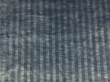 Load image into Gallery viewer, Designer French Blue Strie Velvet Upholstery Drapery Fabric
