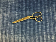 Load image into Gallery viewer, Designer French Blue Strie Velvet Upholstery Drapery Fabric