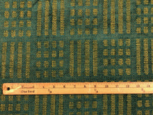 Load image into Gallery viewer, 1.5 Yd Designer Teal Sage Green Geometric Abstract Linen Viscose Chenille Upholstery Fabric