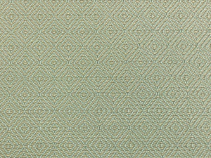Designer Water & Stain Resistant Seafoam Blue Beige Diamond Geometric Upholstery Fabric
