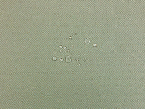 Designer Water & Stain Resistant Seafoam Blue Beige Diamond Geometric Upholstery Fabric