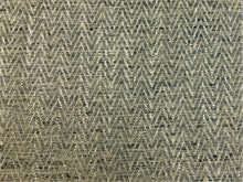 Load image into Gallery viewer, Designer Grey Charcoal Beige Herringbone Geometric Upholstery Drapery Fabric
