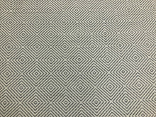 Load image into Gallery viewer, Designer Cream Grey Geometric Diamond Upholstery Fabric