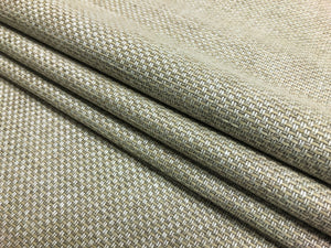 Designer MCM Mid Century Modern Beige Woven Basketweave Chenille Upholstery Fabric