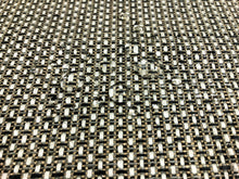 Load image into Gallery viewer, 1 2/3 Yd Designer Water &amp; Stain Resistant MCM Mid Century Modern Charcoal Grey White Beige Woven Linen Upholstery Fabric