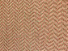 Load image into Gallery viewer, Cowtan &amp; Tout Strada Persimmon Sunbrella Acrylic Orange Beige Herringbone Indoor Outdoor Upholstery Fabric