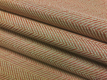Load image into Gallery viewer, Cowtan &amp; Tout Strada Persimmon Sunbrella Acrylic Orange Beige Herringbone Indoor Outdoor Upholstery Fabric