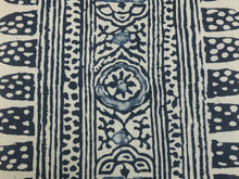 Load image into Gallery viewer, Thibaut Javanese Stripe Navy &amp; White Linen Cotton Fabric